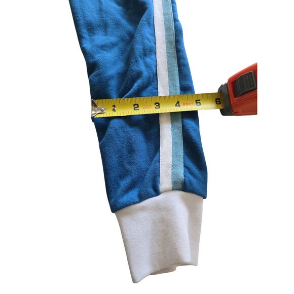 Womens Calme Retro Blue Striped Full-Zip Jacket Pockets CLEAN Size Small - Picture 8 of 14